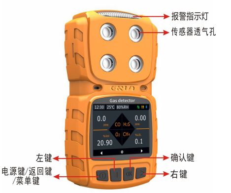 便攜式擴(kuò)散型頻吶酮C6H12O氣體報警儀